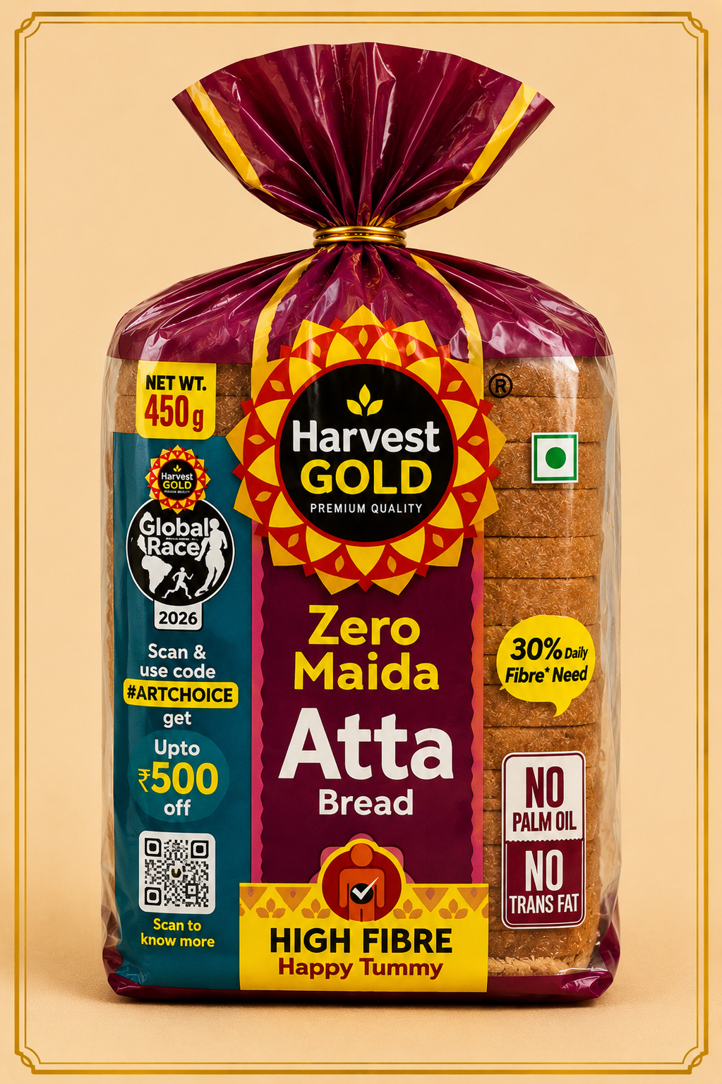 Harvest Gold Zero Maida Atta Bread