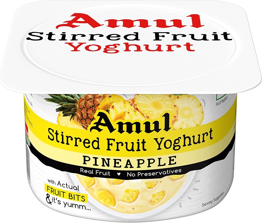 Amul Stirred Fruit Yogurt – Pineapple