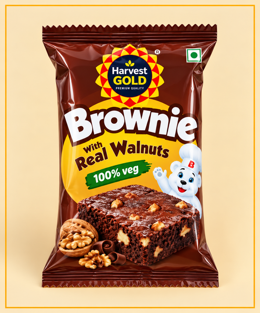 Harvest Gold Brownie with Real Walnuts