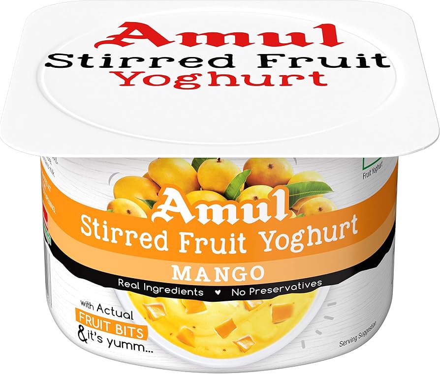 Amul Stirred Fruit Yogurt – Mango