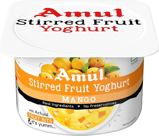 Amul Stirred Fruit Yogurt – Mango